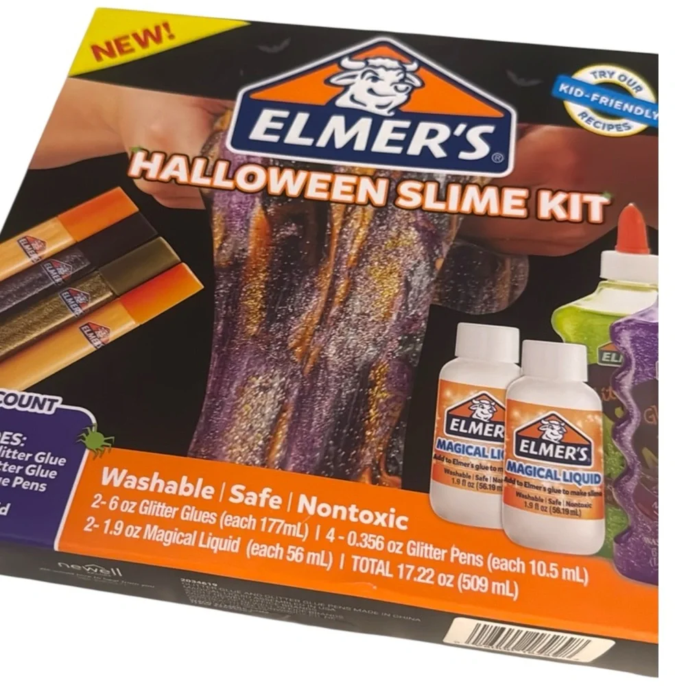 Halloween Slime Kit with Glitter Glue and Magical Liquid